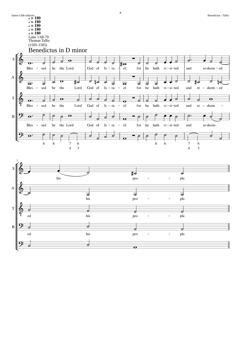Benedictus in D minor