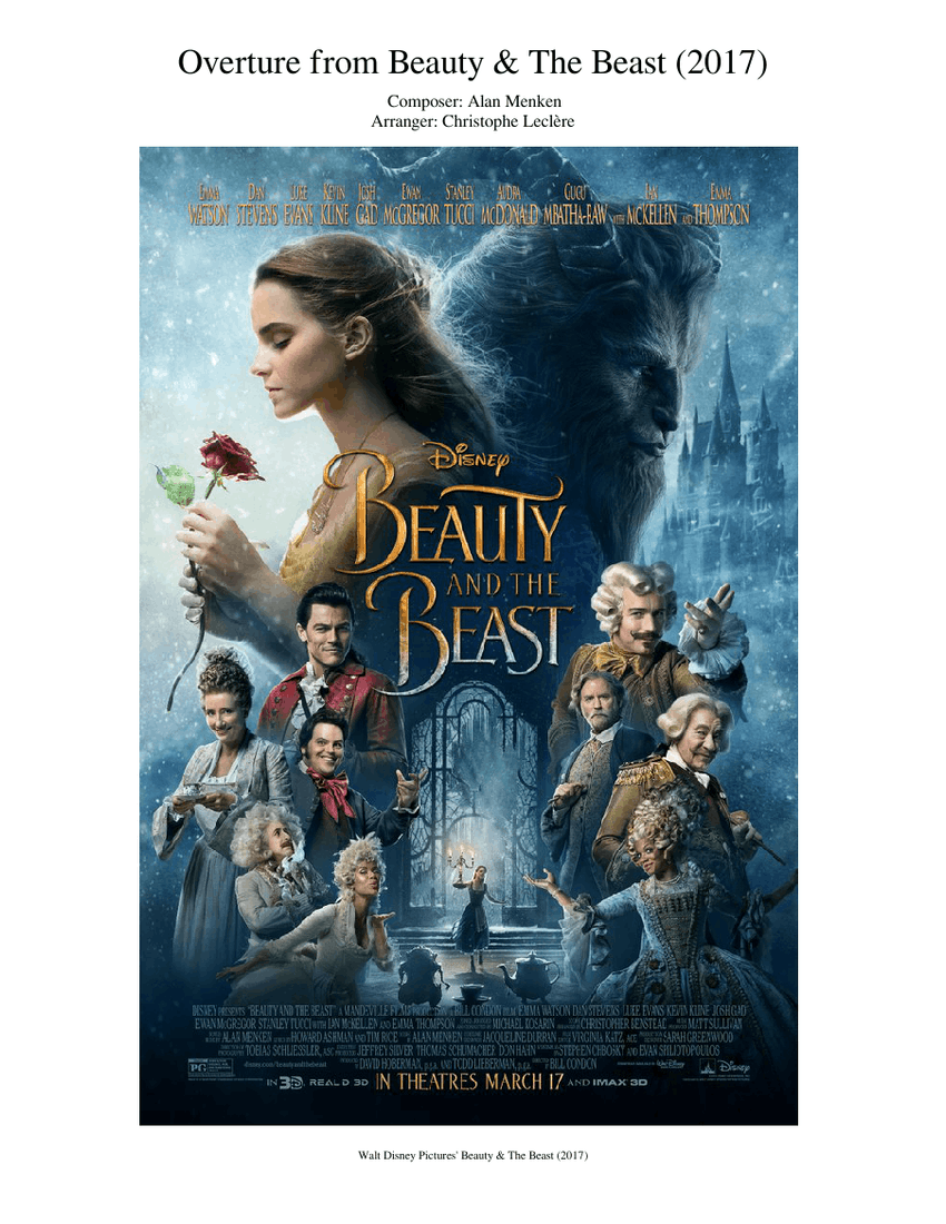 Overture From Beauty The Beast 2017 For Concert Band Sheet Music For Piano Trumpet In B Flat Trombone Flute More Instruments Concert Band Musescore Com