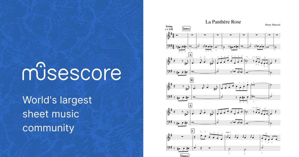 La Panthère Rose (piano debutant) Sheet music for Piano (Solo) Easy |  Musescore.com