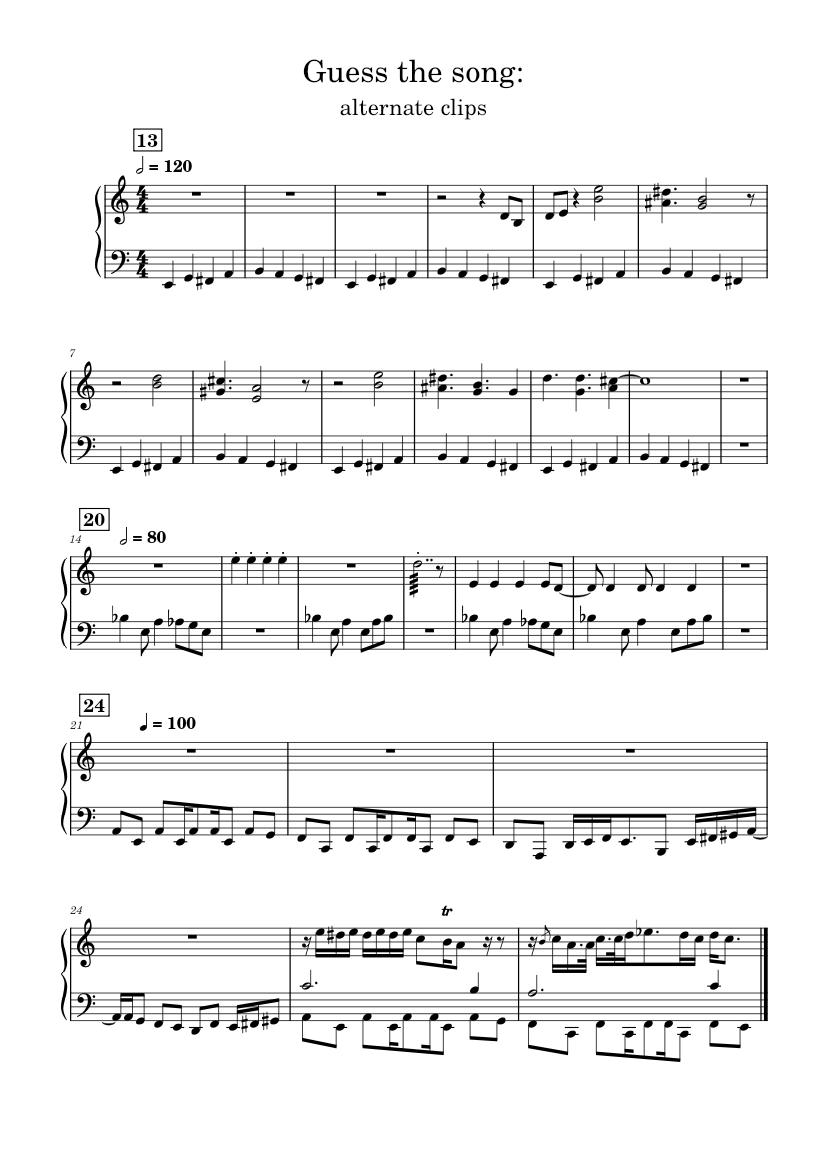 Guess The Song – Misc Guess the Videogame Song extraclips Sheet music ...