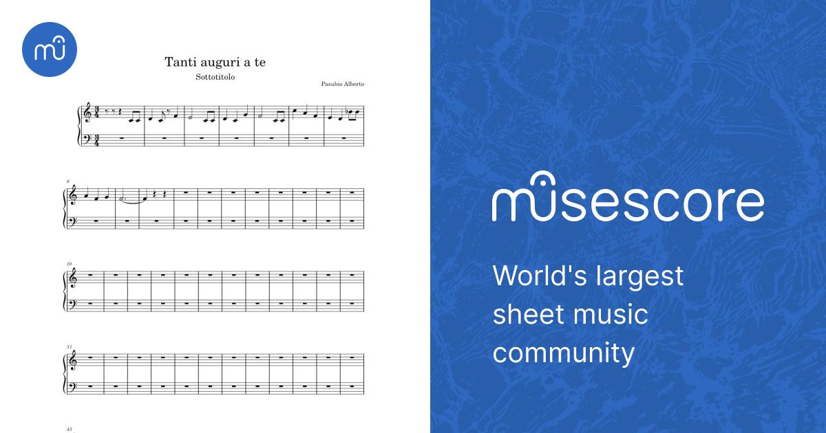 Tanti auguri a te Sheet music for Piano (Solo) Easy | Musescore.com