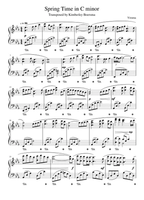 spring time by Yiruma free sheet music | Download PDF or print on  Musescore.com