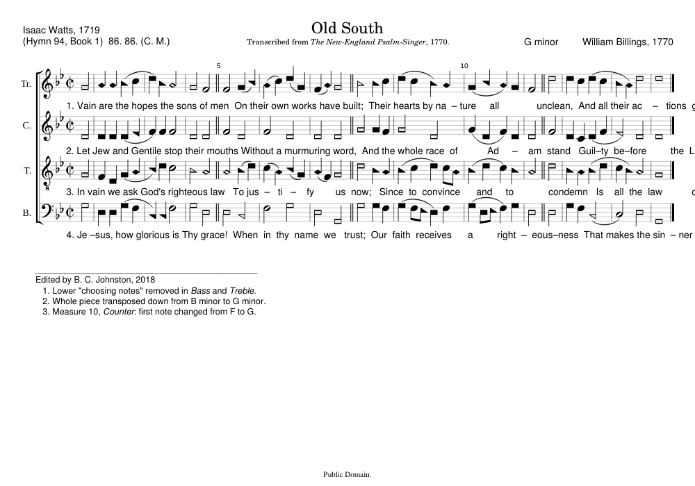 Old South - William Billings