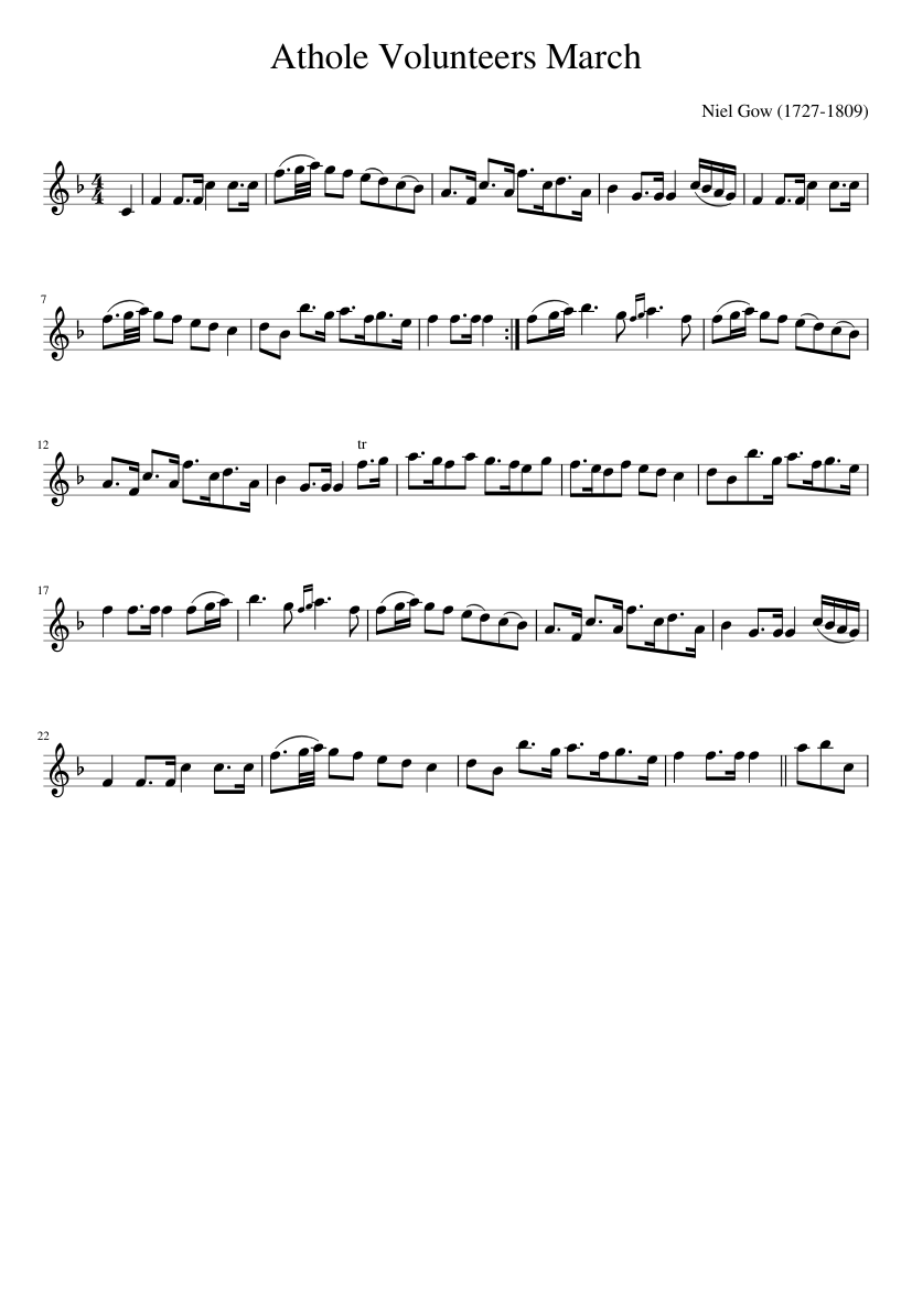 Athole Volunteers March