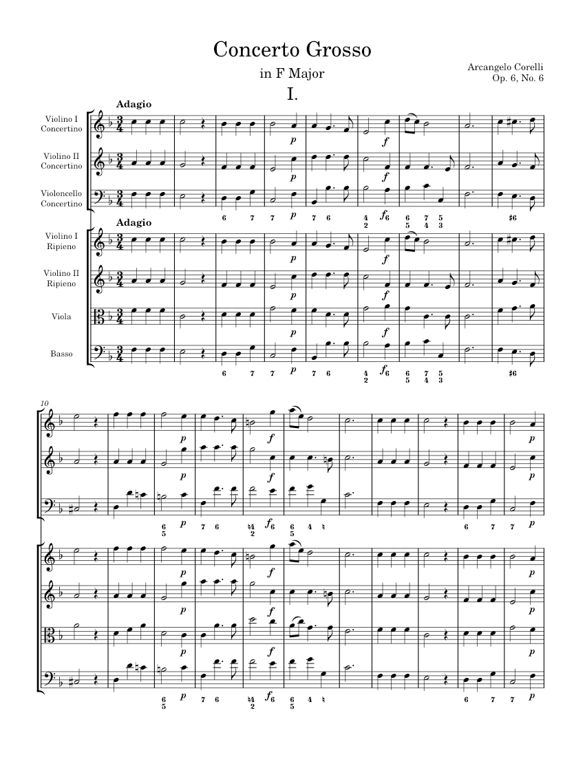 Concerto Grosso in F Major Op.6 No.6