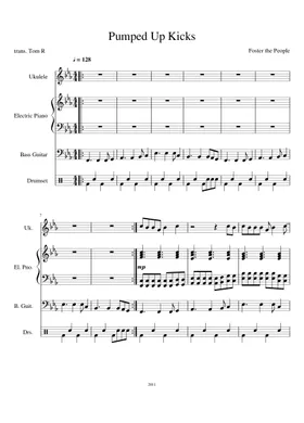 Free Pumped Up Kicks by Foster the People sheet music | Download PDF or  print on Musescore.com