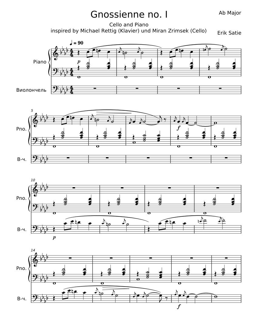 Gnossienne No 1 - Erik Satie - piano tutorial