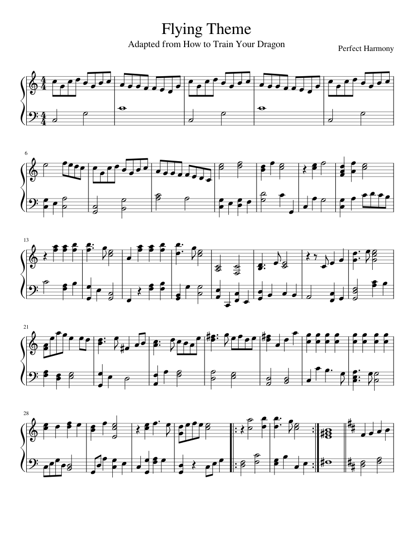 how to train your dragon - flying theme