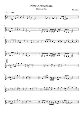 Free New Amsterdam by Moondog sheet music | Download PDF or print on  Musescore.com