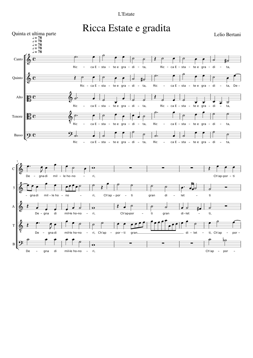 Ricca Estate e gradita