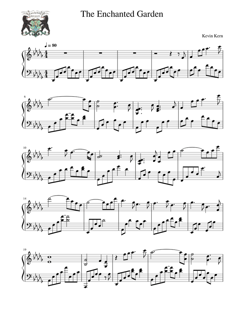 The Enchanted Garden Kevin Kern Sheet music for Piano (Solo