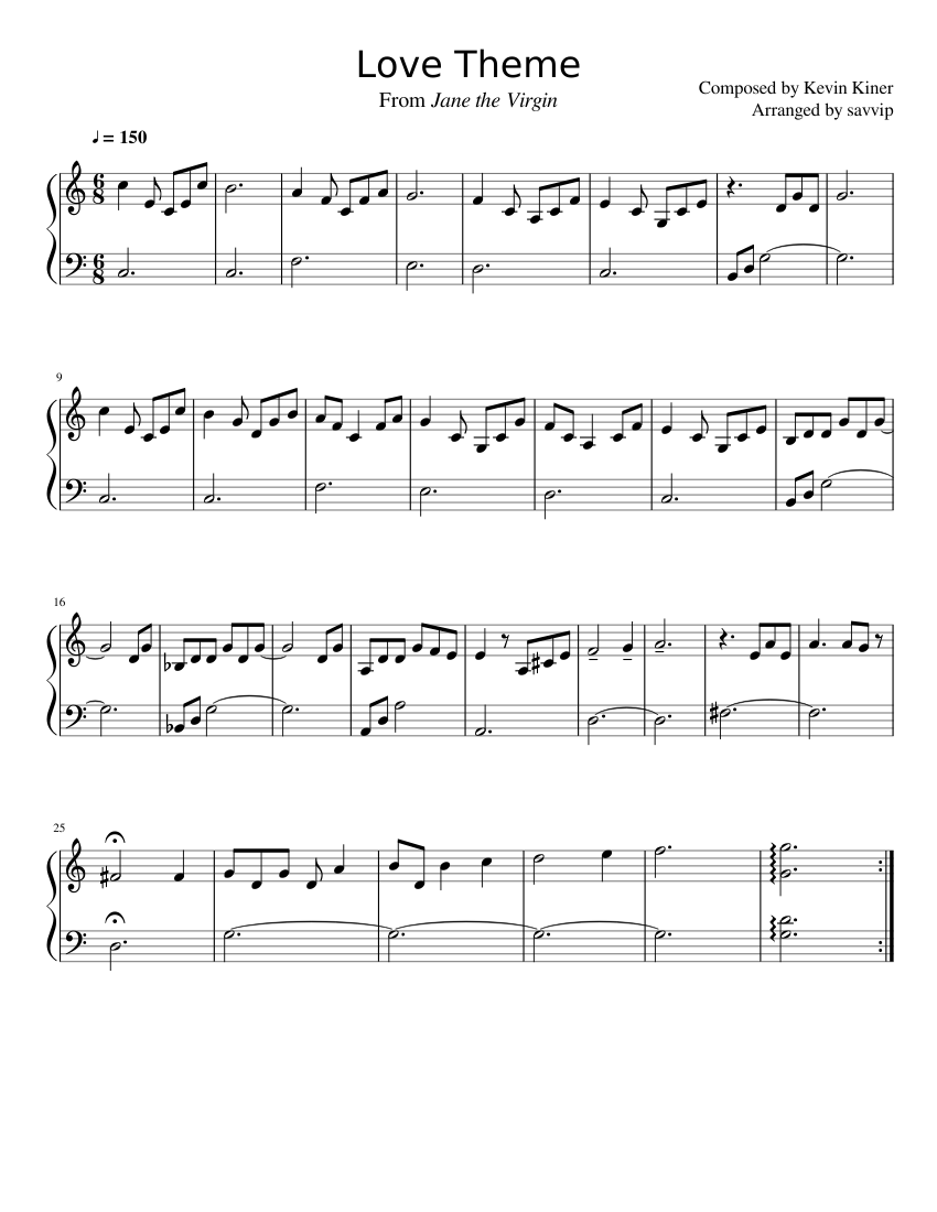 Love Theme Sheet music for Piano (Solo) | Musescore.com