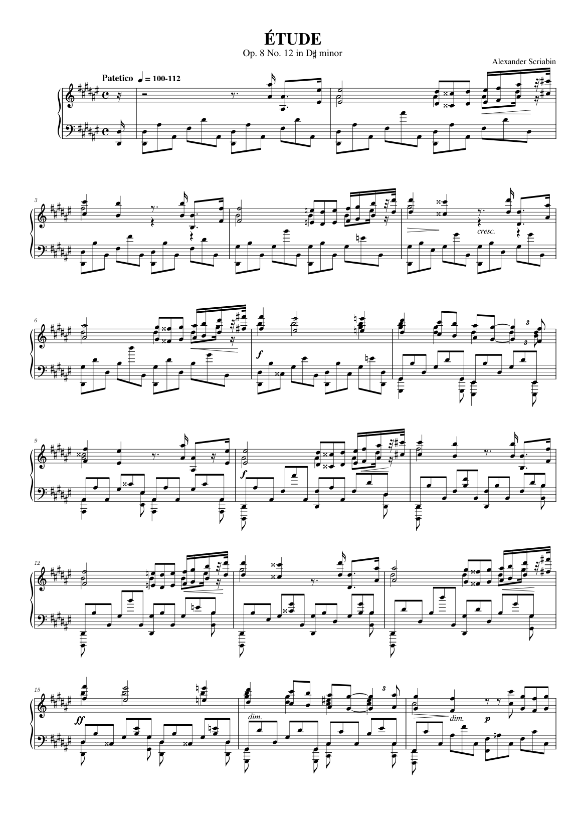 12 Etudes Op.8