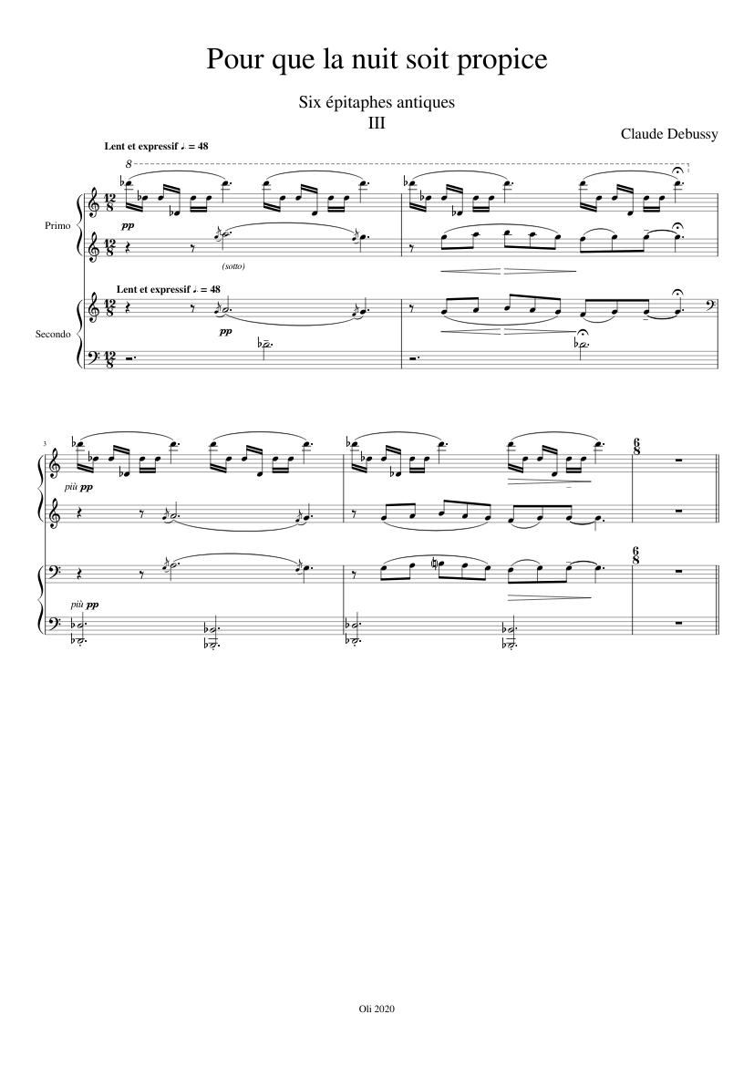 Pour que la nuit soit propice Six épitaphes antiques Nr 3