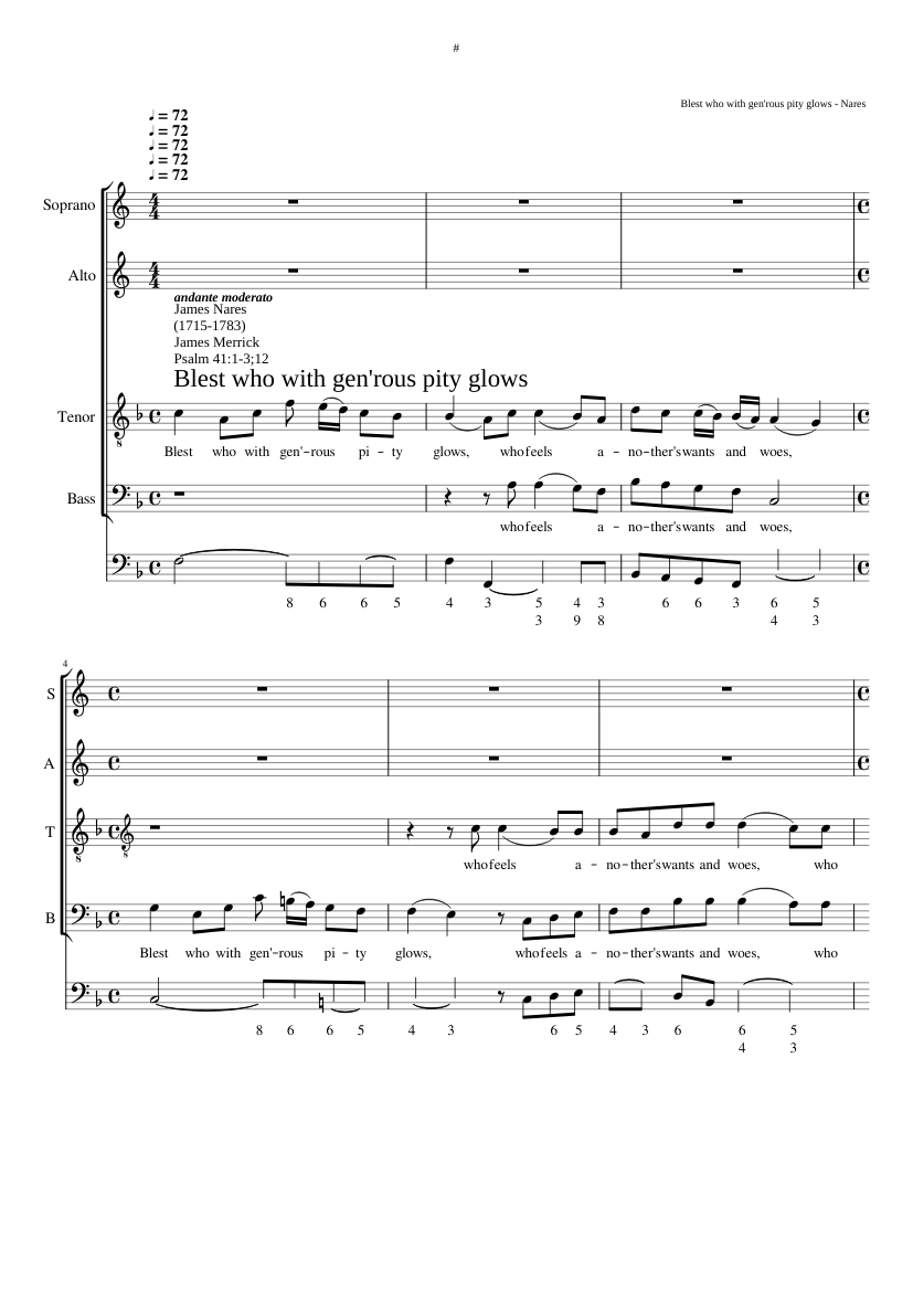 Blest who with gen'rous pity glows