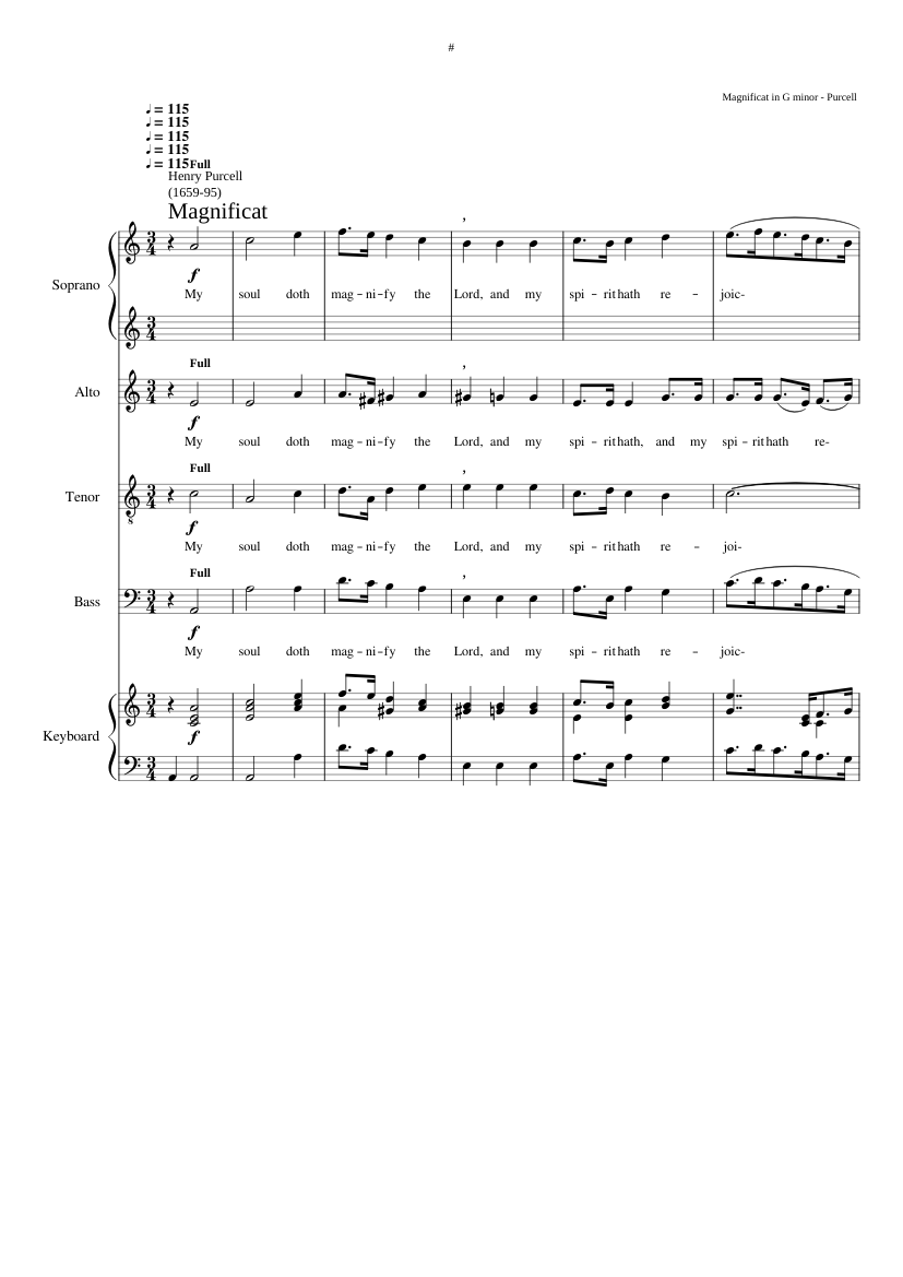 Magnificat and Nunc dimittis in g minor