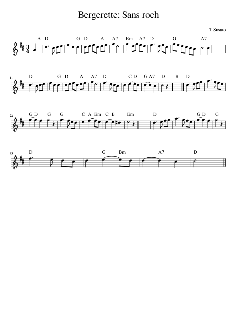 Bergerette: Sans roch