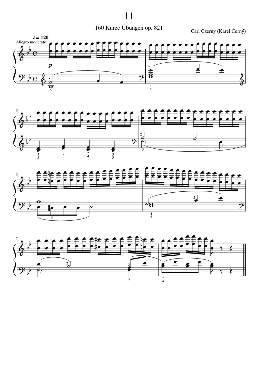 160 Kurze Übungen Op.821