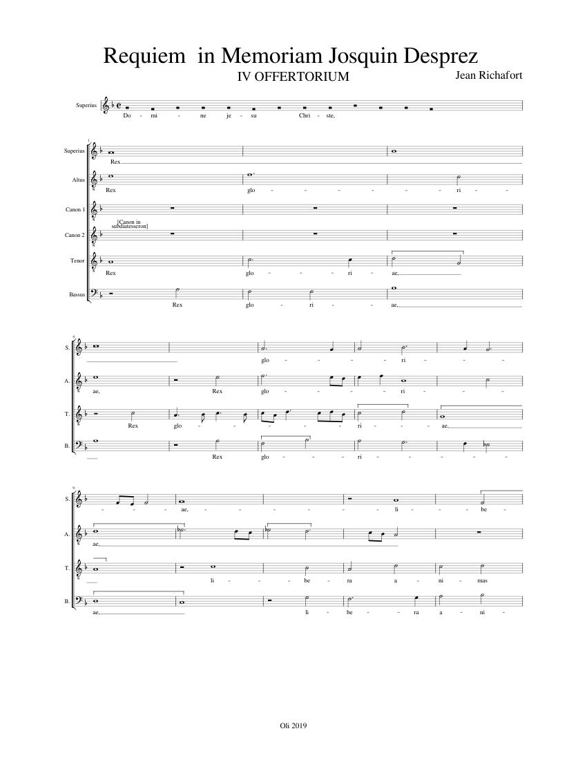 Requiem in Memoriam Josquin Desprez