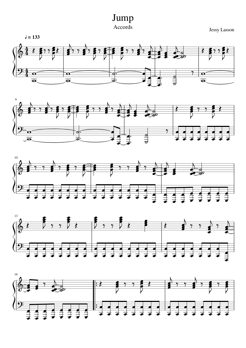 Jump Van Halen Sheet music for Synthesizer (Solo) | Musescore.com
