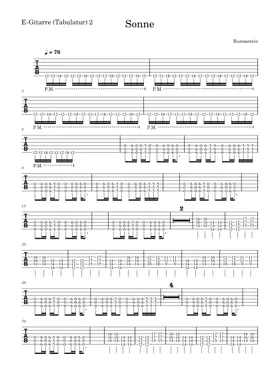 Free Sonne by Rammstein sheet music | Download PDF or print on Musescore.com