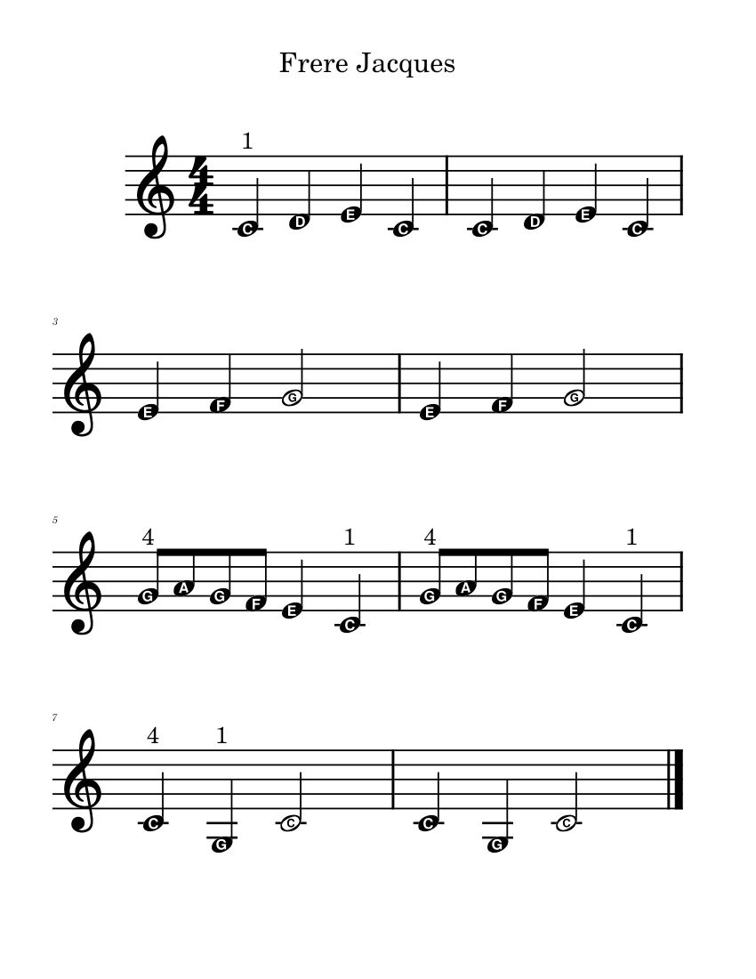 Frere Jacques Sheet Music for Piano (Solo) easy | MuseScore.com