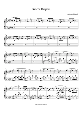 Giorni Dispari by Ludovico Einaudi free sheet music | Download PDF or print  on Musescore.com