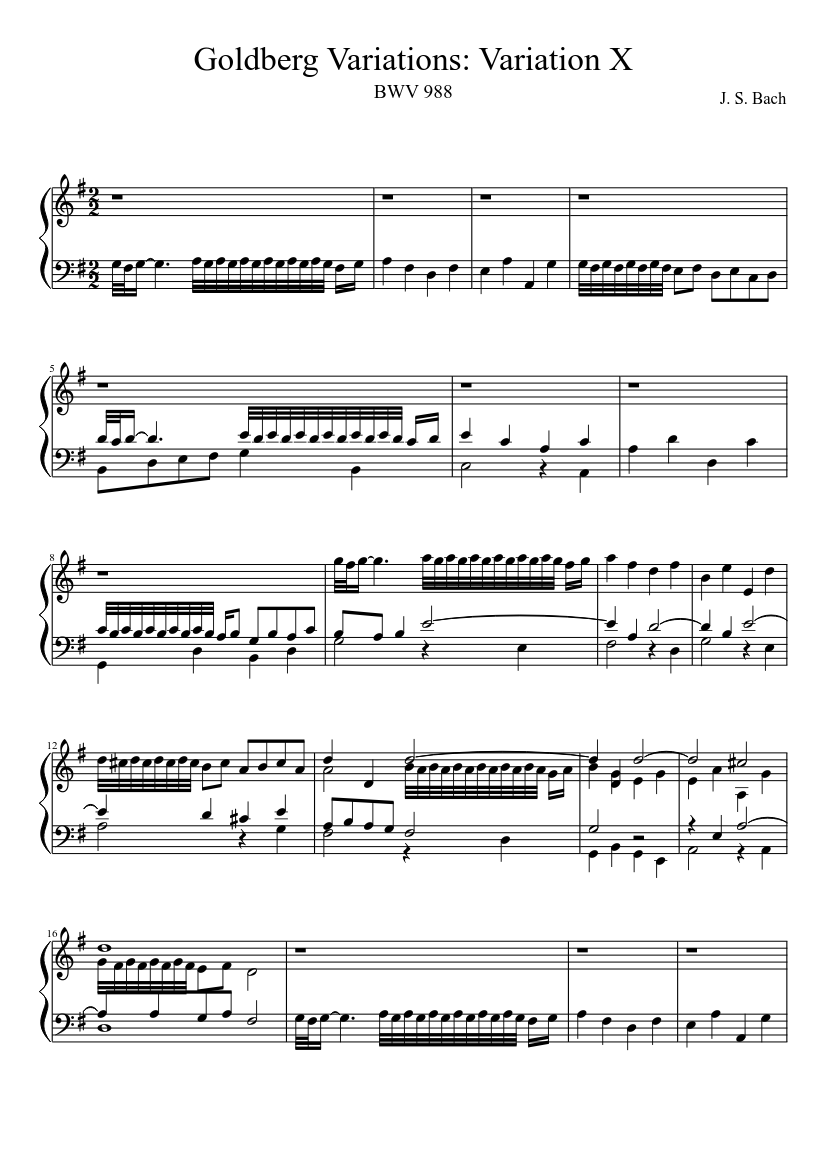 Goldberg-Variationen BWV 988