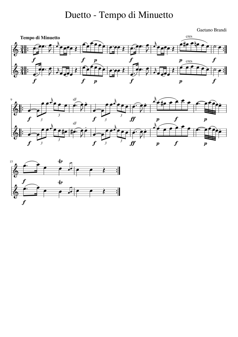 Duetto - Tempo di Minuetto