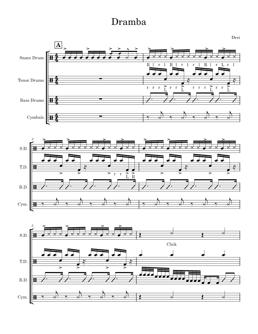 Dramba Instrument Drumba w/ Features Sheet Music for Tuba, Synthesizer, Trumpet other ...