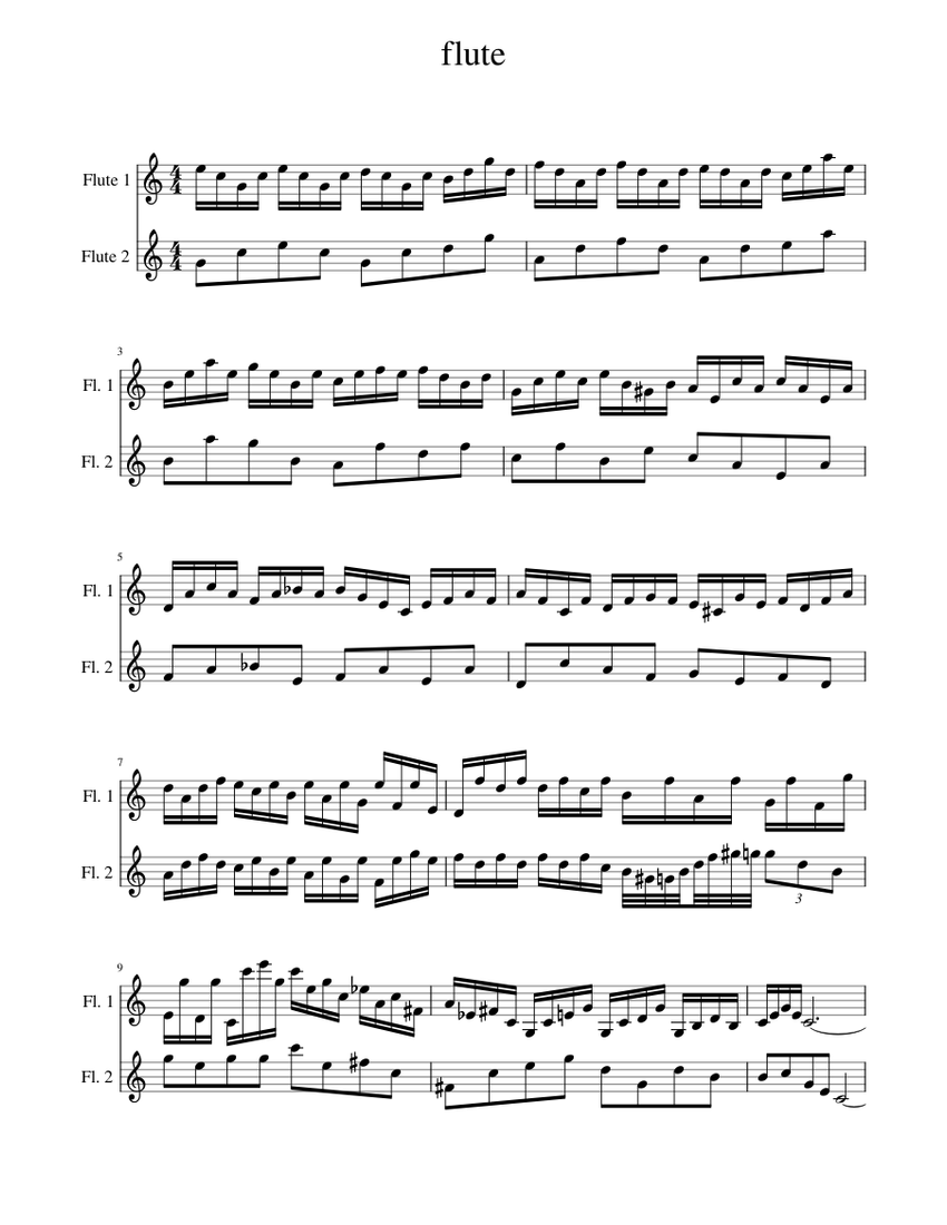 Prelude for Two Flutes Sheet music for Flute (Woodwind Duet