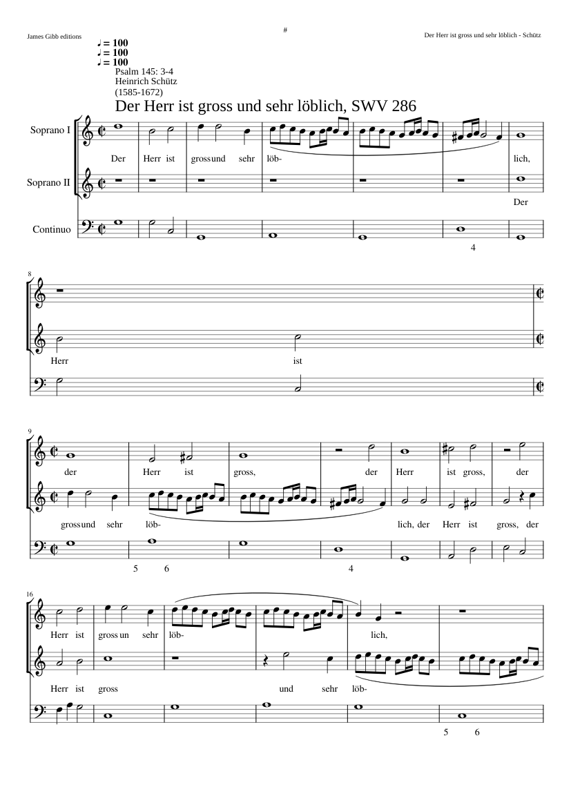 Der Herr ist groß SWV 286