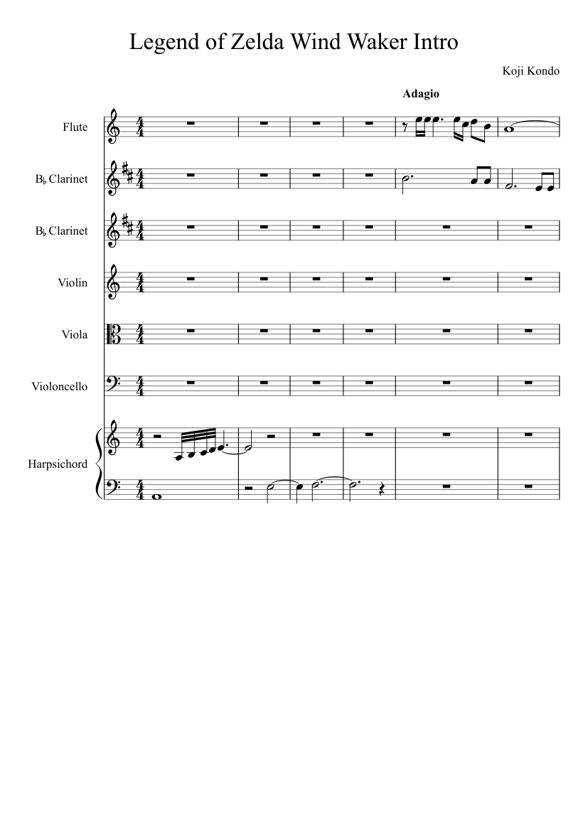 Wind Waker Intro Transcription (WIP)