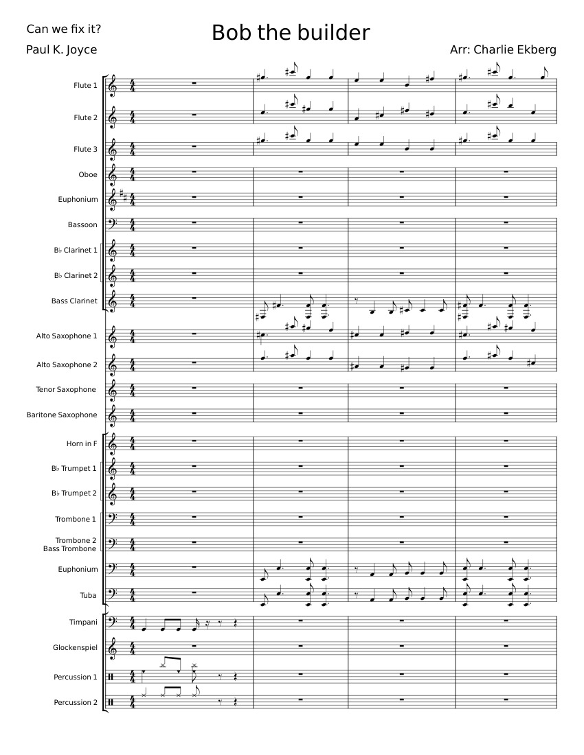 Igor's Theme - Tyler, The Creator Sheet music for Trombone, Tuba, Trombone  bass, Trumpet in b-flat & more instruments (Mixed Ensemble)