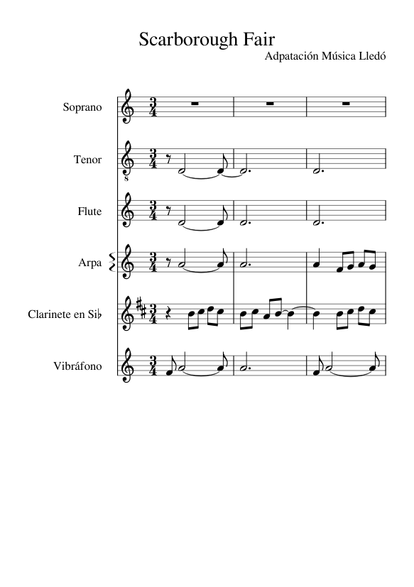Scarborough Fair Sheet music for Flute (Solo)
