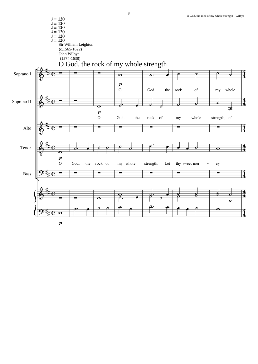 O God the rock of my whole strength