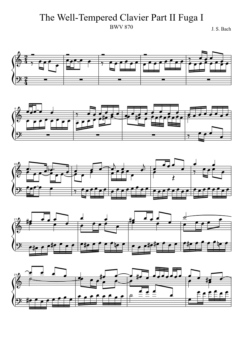 Prelude and Fugue in C major BWV 870
