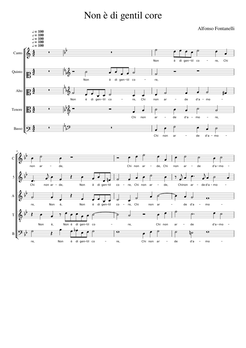 Non è di gentil core