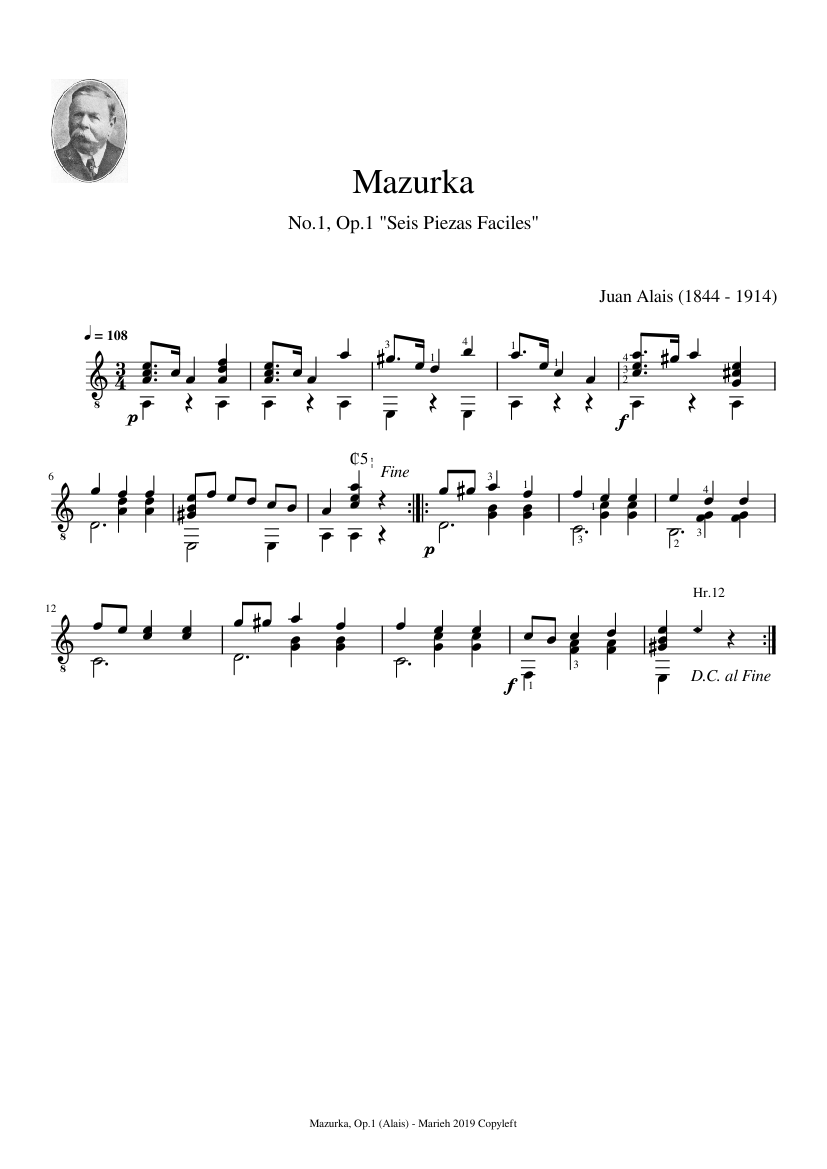 Mazurka Op.1 No.1