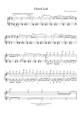 Free Chord Left by Agnes Obel sheet music | Download PDF or print on  Musescore.com