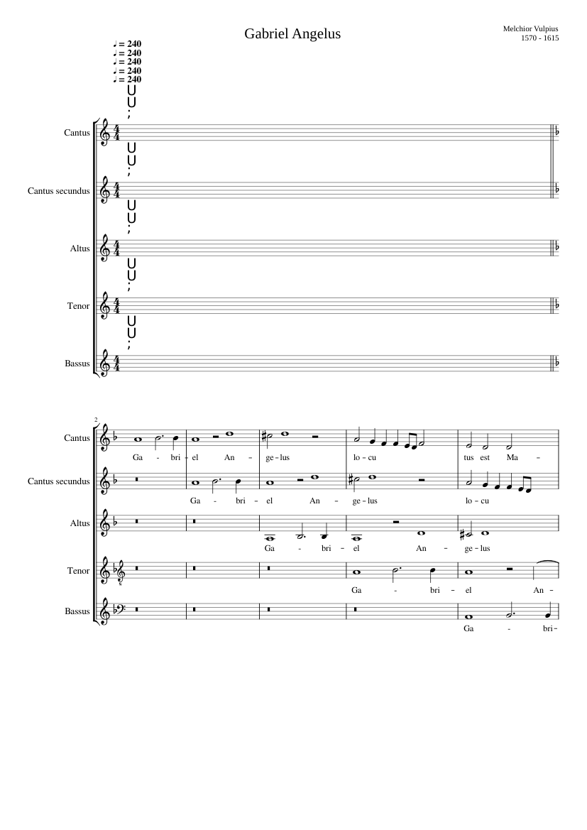 Gabriel Angelus - Dixit autem Maria