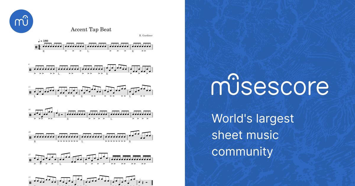 Accent Tap Exercise Accent Tap Exercise #1 Sheet music for Tenor drum (Solo) | Musescore.com