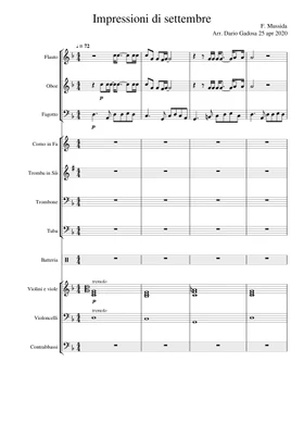 impressioni di settembre by PFM free sheet music | Download PDF or print on  Musescore.com
