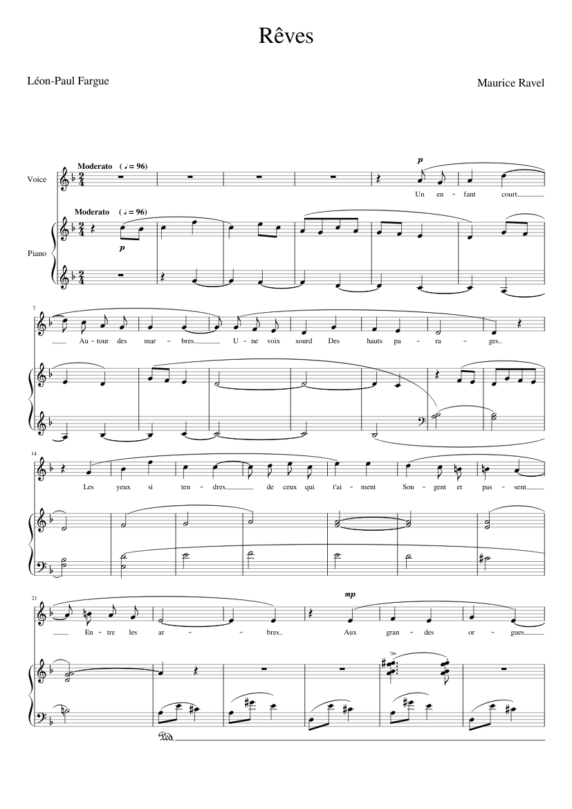 Rêves Maurice Ravel