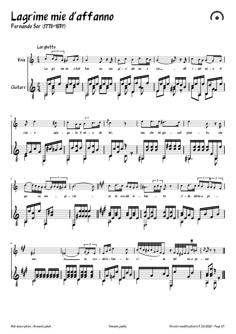 Lagrime mie d'affanno