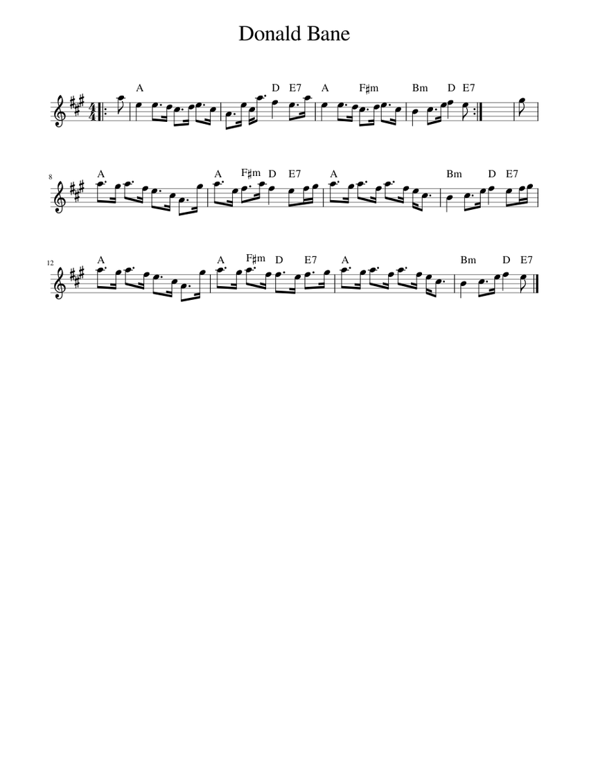 Donald Bane Sheet music for Piano (Solo) | Musescore.com