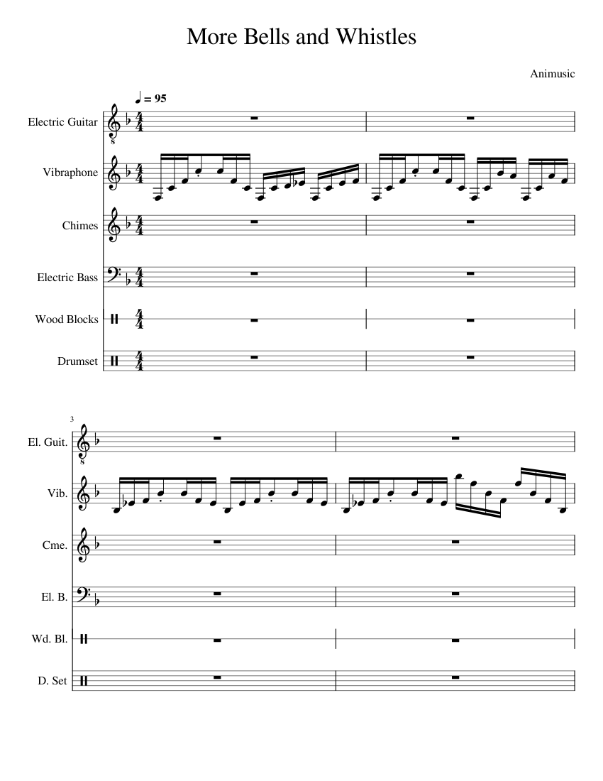 More Bells And Whistles Sheet Music For Drum Group Guitar Bass Vibraphone More Instruments Mixed Ensemble Musescore Com