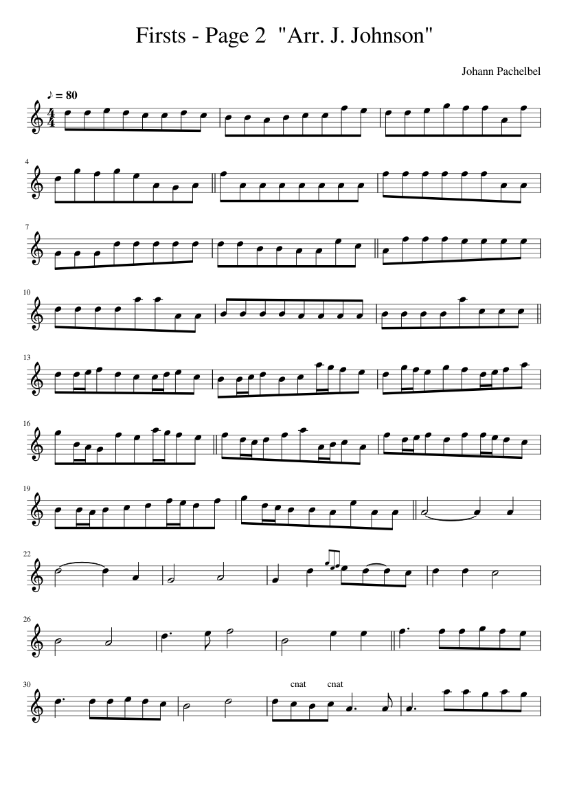 Firsts - Page 2 Arr. J. Johnson