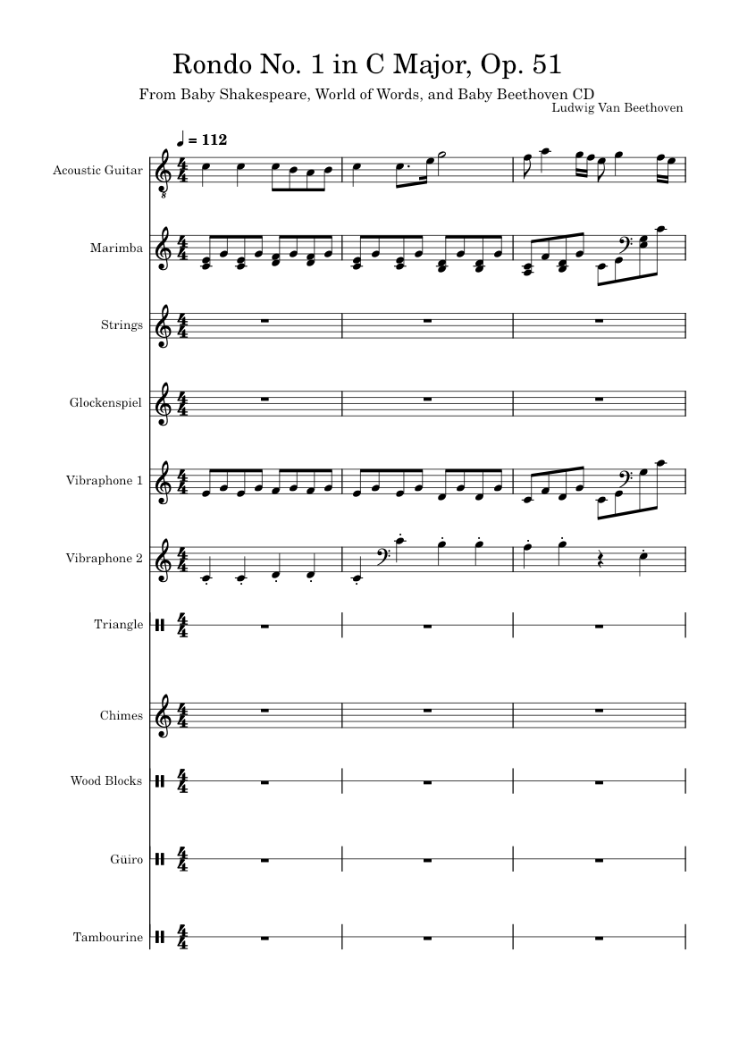 Rondò Op 51 No.1 – Ludwig van Beethoven Rondo No. 1 in C Major, Op. 51 ...