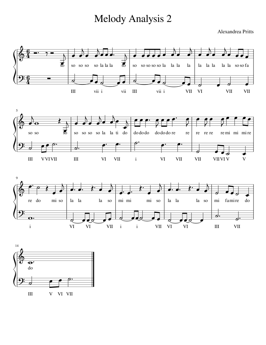 Melody Analysis 2